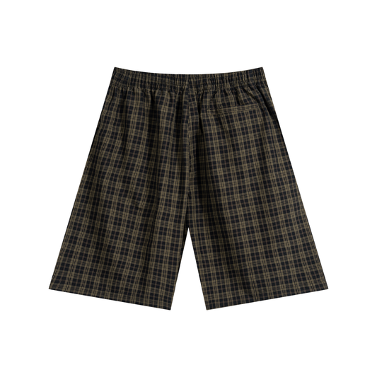 MÆDE Plaid Wide Leg Shorts