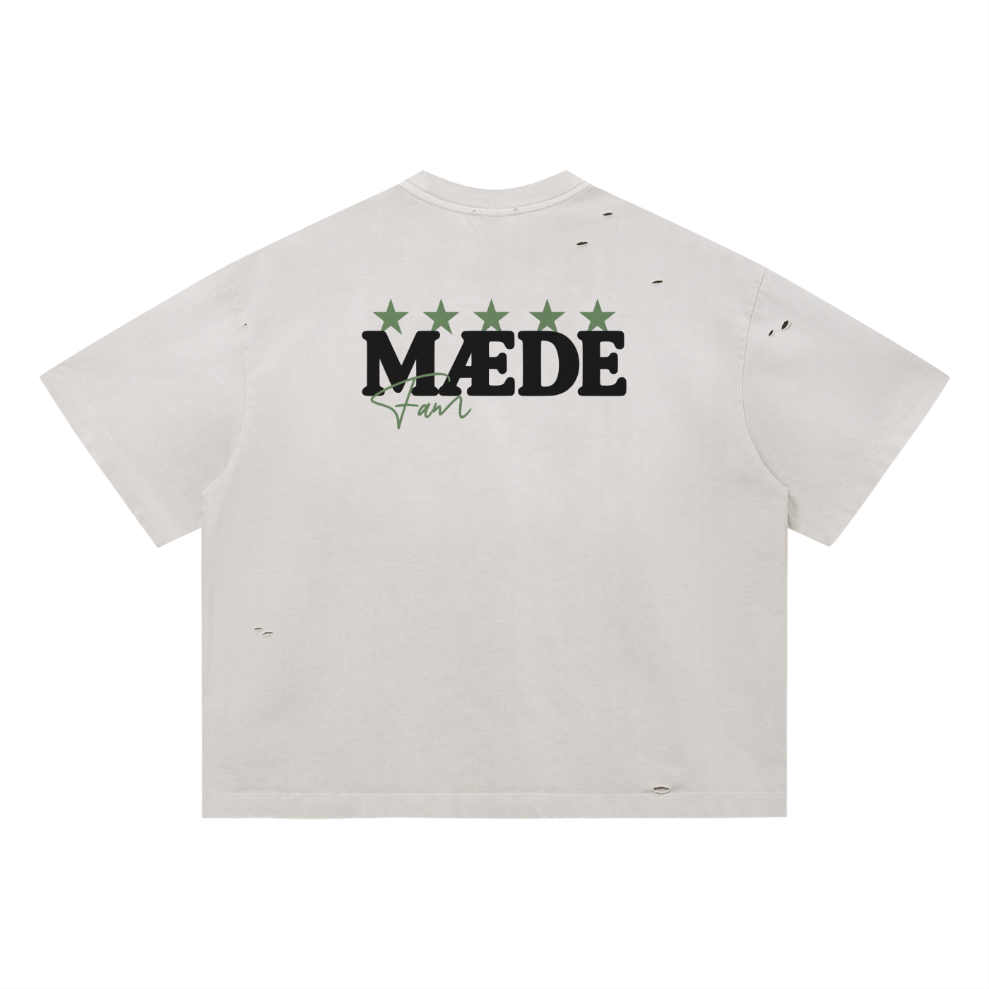 "MÆDE Fam" Distressed Boxy Tee