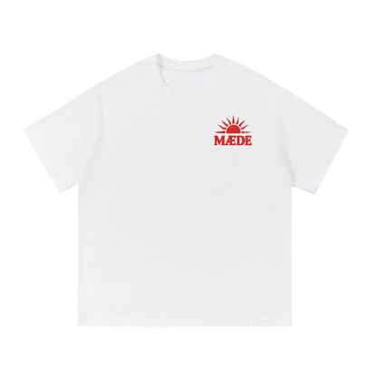 "MÆDE For The Sun" - Essential Cotton Tee (RED)