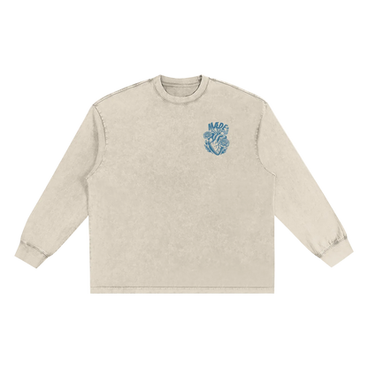 "MÆDE With Heart" - Washed Long Sleeve Tee