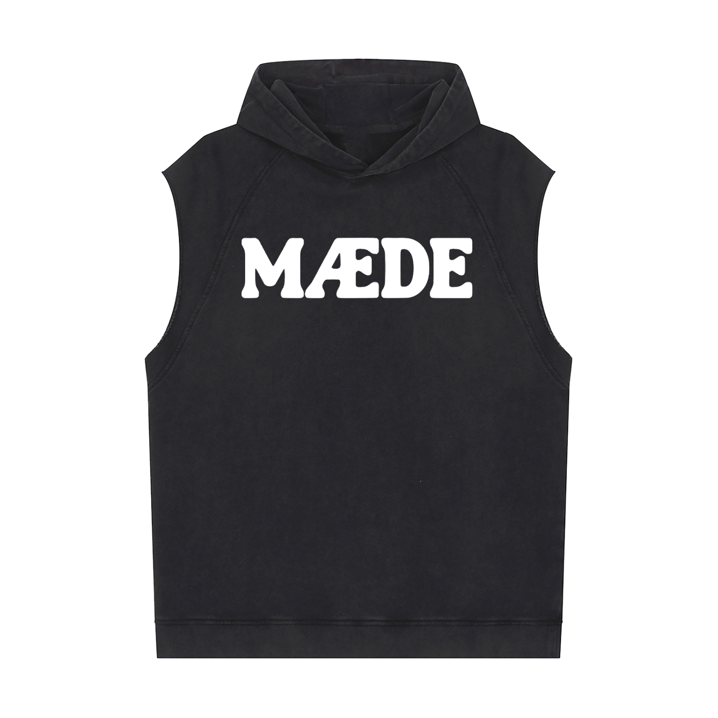The MÆDE Washed Sleeveless Hoodie