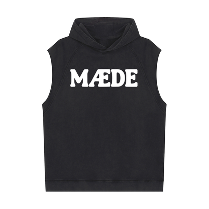 The MÆDE Washed Sleeveless Hoodie