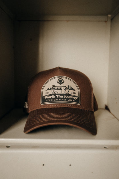 Essential Patch Cap - "Worth The Journey" // Walnut